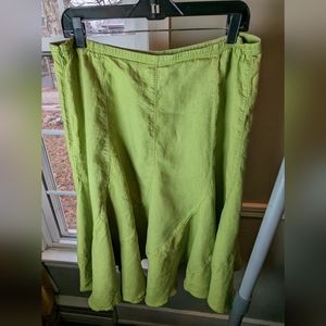 Size 16 100% linen J Jill flare skirt.